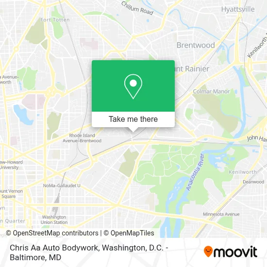 Chris Aa Auto Bodywork map