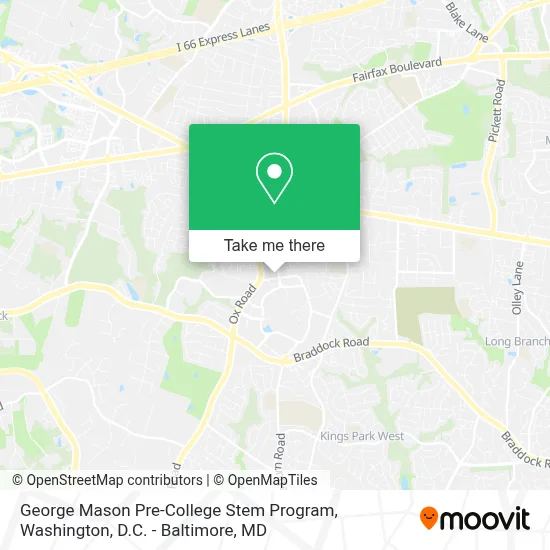George Mason Pre-College Stem Program map