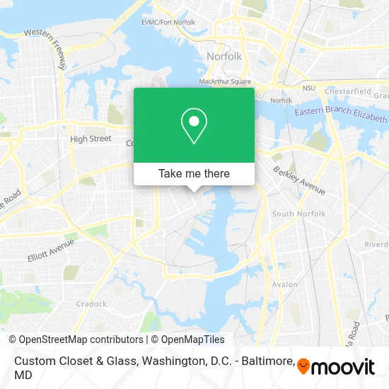 Custom Closet & Glass map