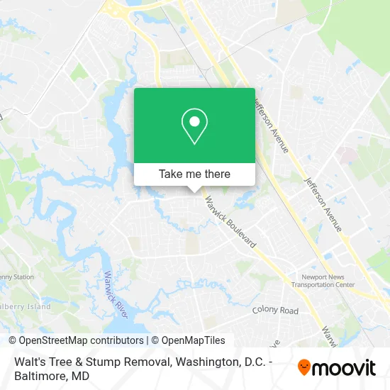 Walt's Tree & Stump Removal map