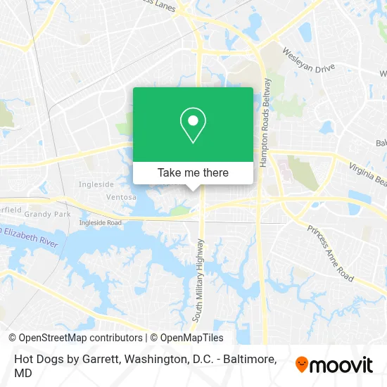 Hot Dogs by Garrett map