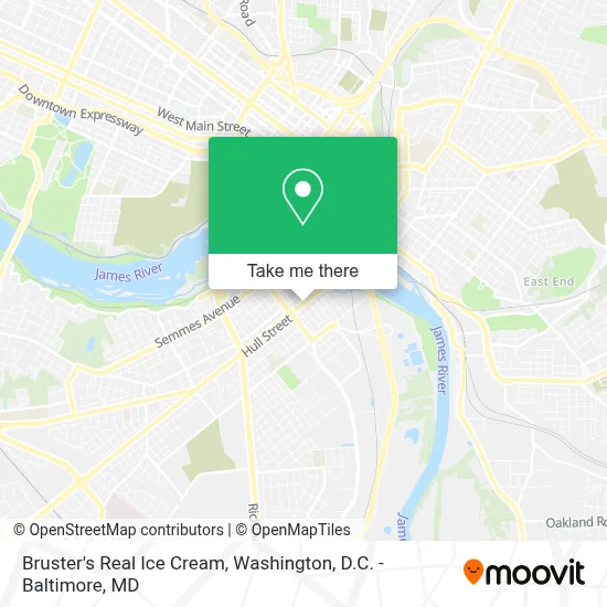 Bruster's Real Ice Cream map