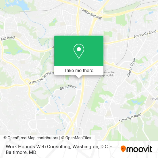 Work Hounds Web Consulting map
