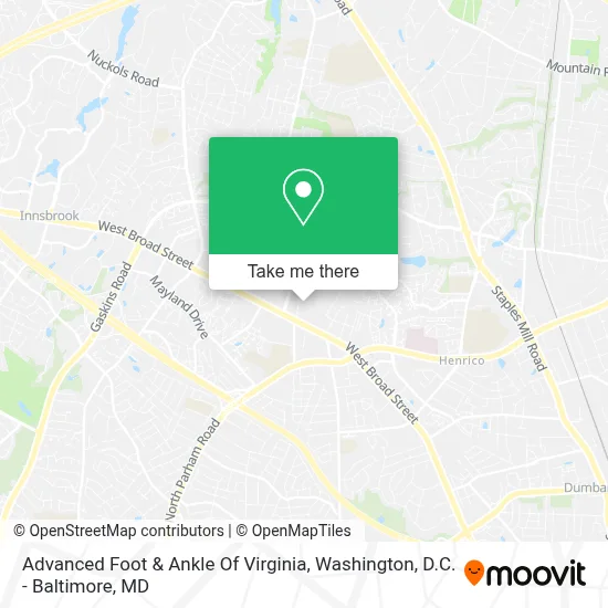 Advanced Foot & Ankle Of Virginia map