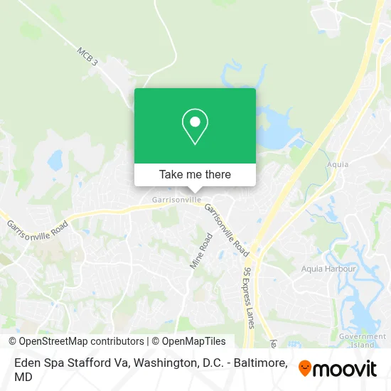 Eden Spa Stafford Va map