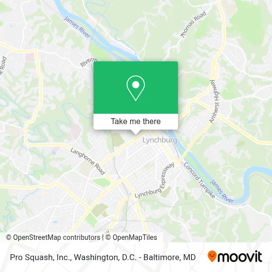 Pro Squash, Inc. map