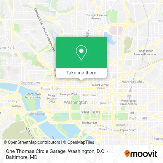 One Thomas Circle Garage map