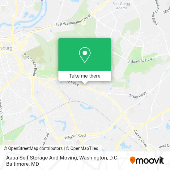 Aaaa Self Storage And Moving map