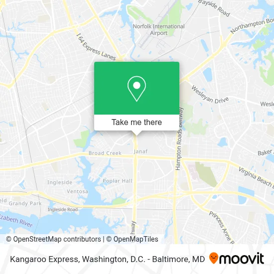 Kangaroo Express map