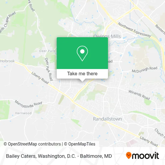 Bailey Caters map