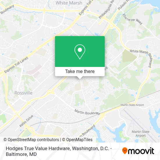 Hodges True Value Hardware map