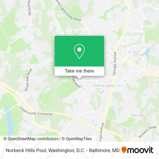 Norbeck Hills Pool map