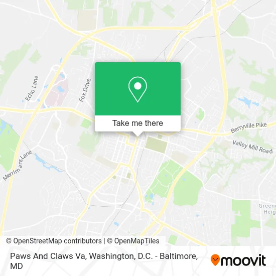 Paws And Claws Va map