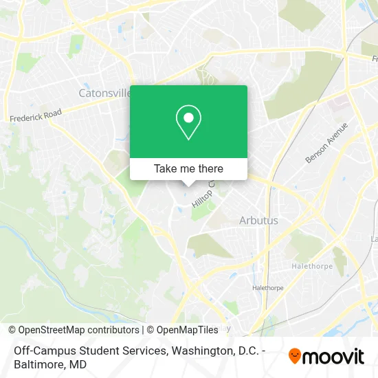 Off-Campus Student Services map