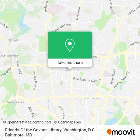 Friends Of the Govans Library map