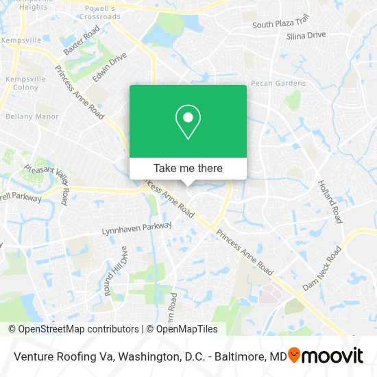 Venture Roofing Va map
