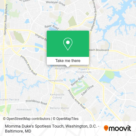 Momma Duke's Spotless Touch map
