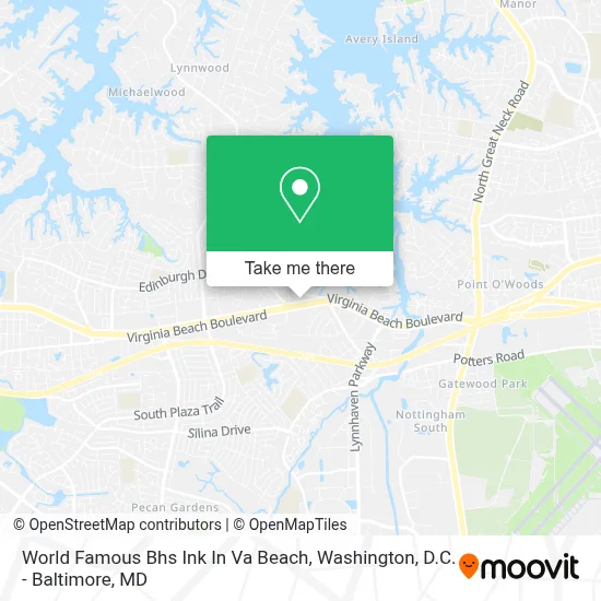 World Famous Bhs Ink In Va Beach map