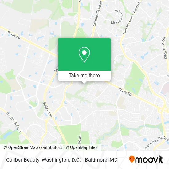 Caliber Beauty map