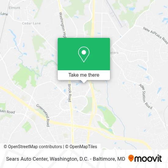 Sears Auto Center map