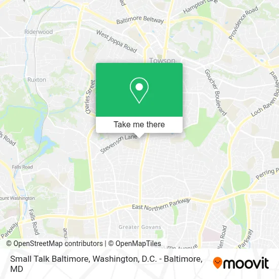 Small Talk Baltimore map