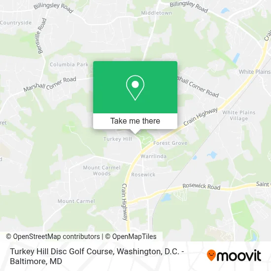 Turkey Hill Disc Golf Course map