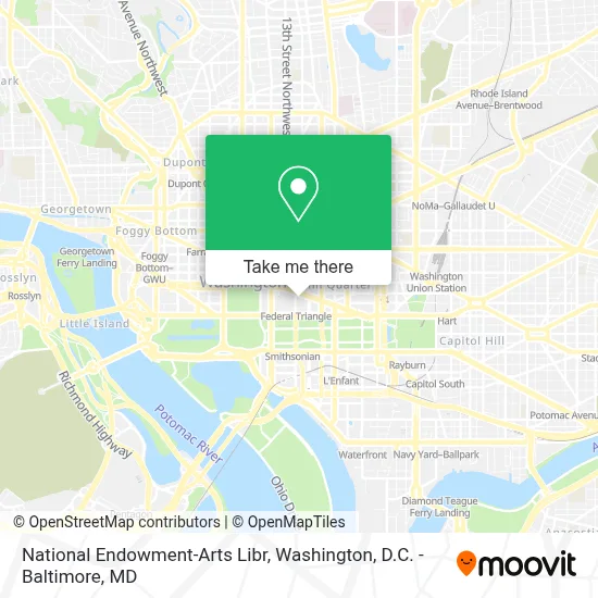 National Endowment-Arts Libr map