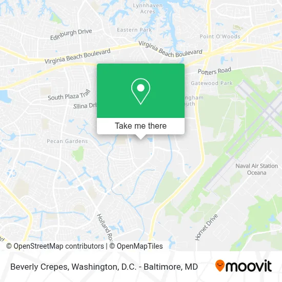 Beverly Crepes map