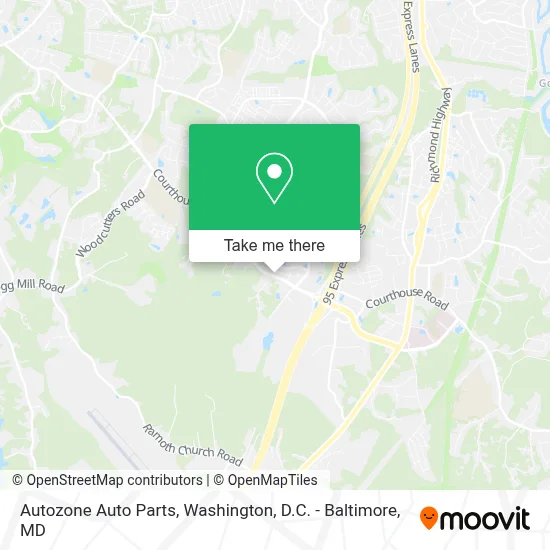 Autozone Auto Parts map