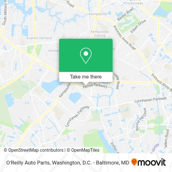 O'Reilly Auto Parts map