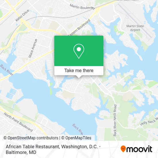African Table Restaurant map