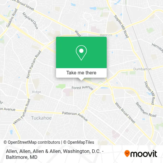 Allen, Allen, Allen & Allen map
