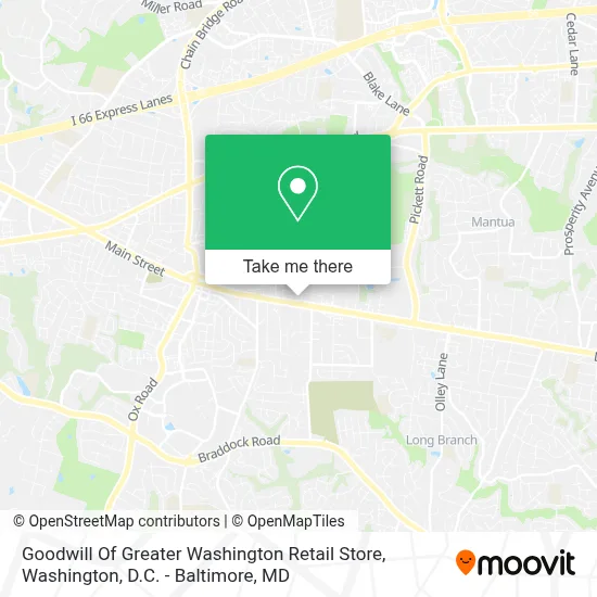 Goodwill Of Greater Washington Retail Store map