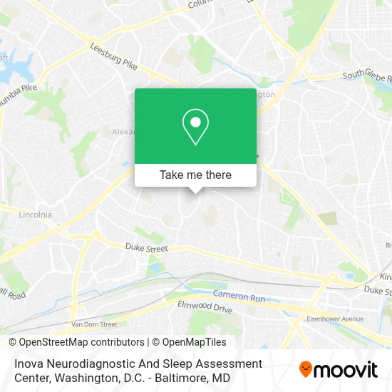 Inova Neurodiagnostic And Sleep Assessment Center map