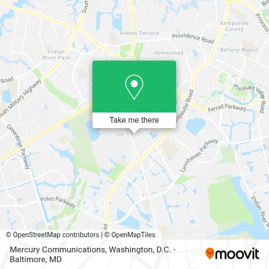 Mercury Communications map