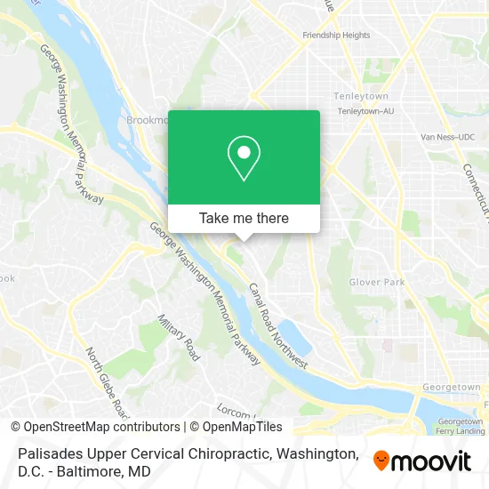 Palisades Upper Cervical Chiropractic map
