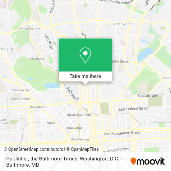 Publisher, the Baltimore Times map