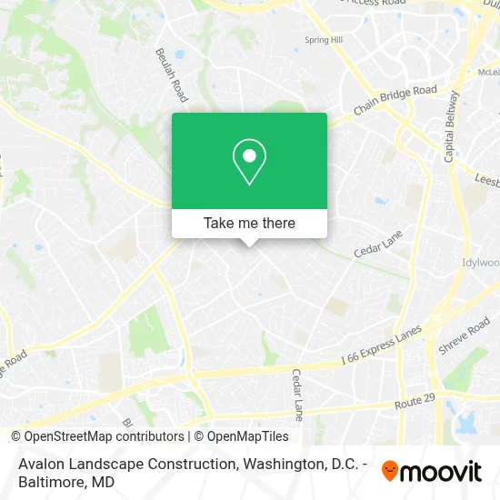 Avalon Landscape Construction map
