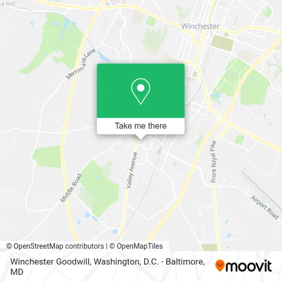 Winchester Goodwill map