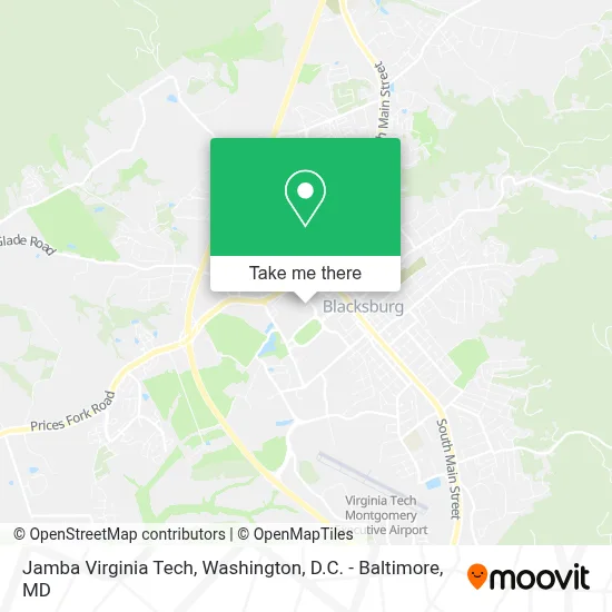 Jamba Virginia Tech map