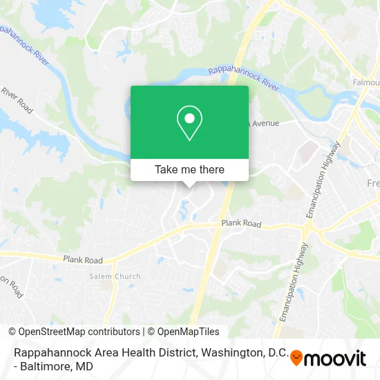 Rappahannock Area Health District map