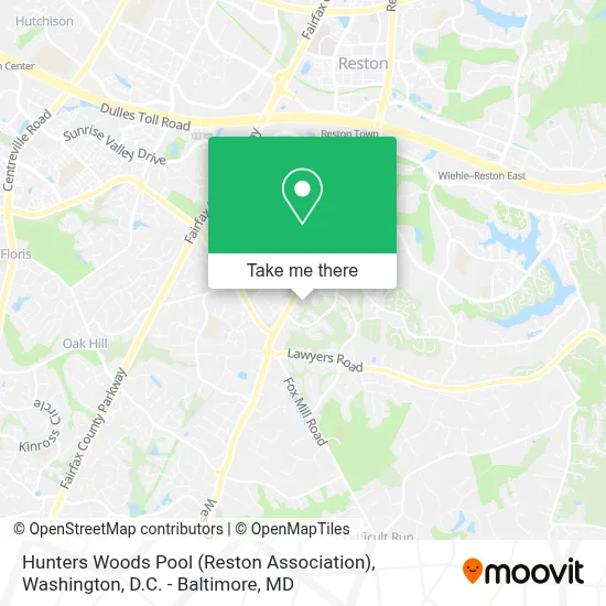 Hunters Woods Pool (Reston Association) map