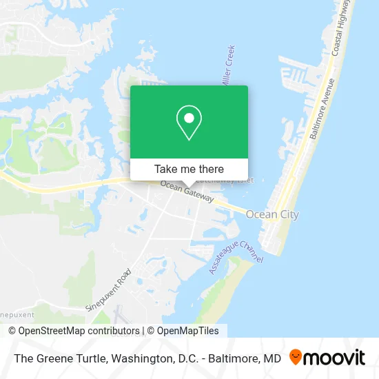 The Greene Turtle map