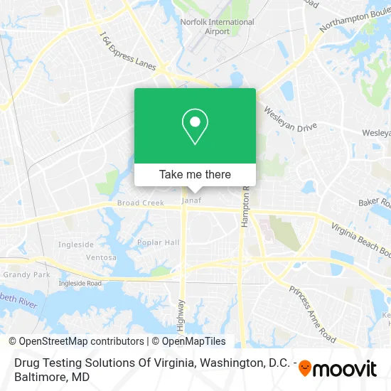 Drug Testing Solutions Of Virginia map