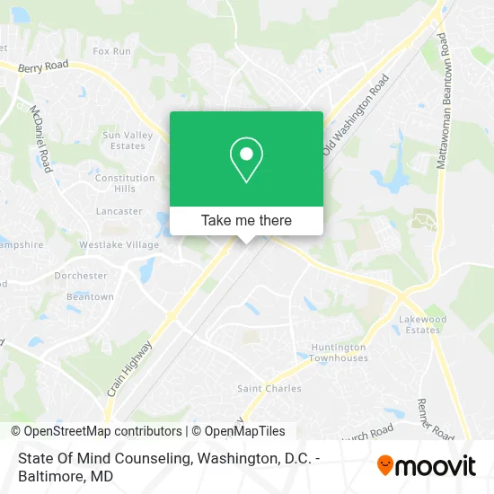 State Of Mind Counseling map