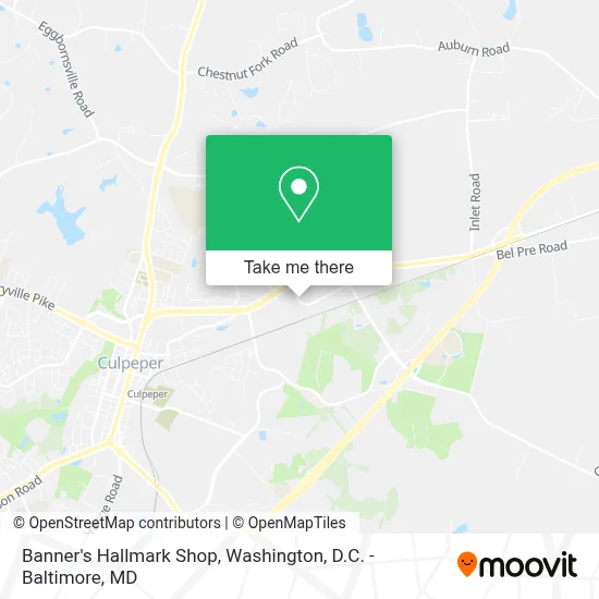 Banner's Hallmark Shop map