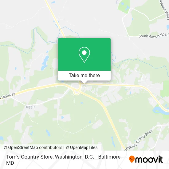 Tom's Country Store map