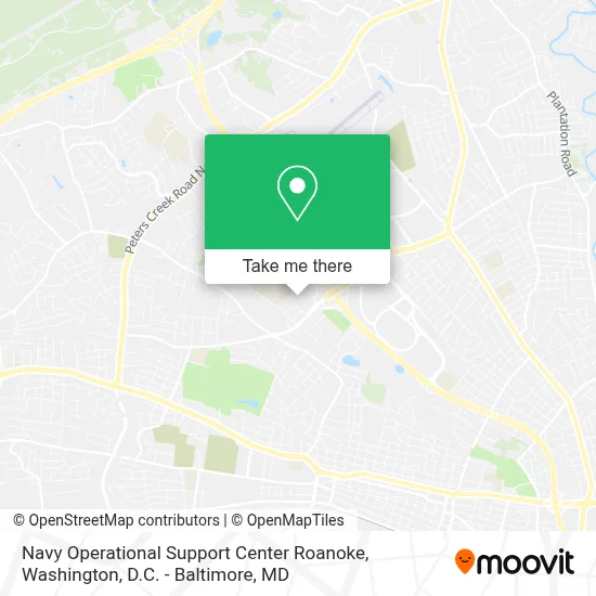 Navy Operational Support Center Roanoke map