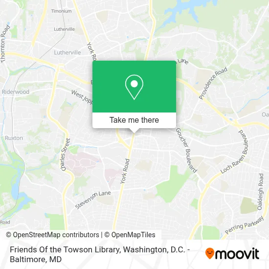 Friends Of the Towson Library map
