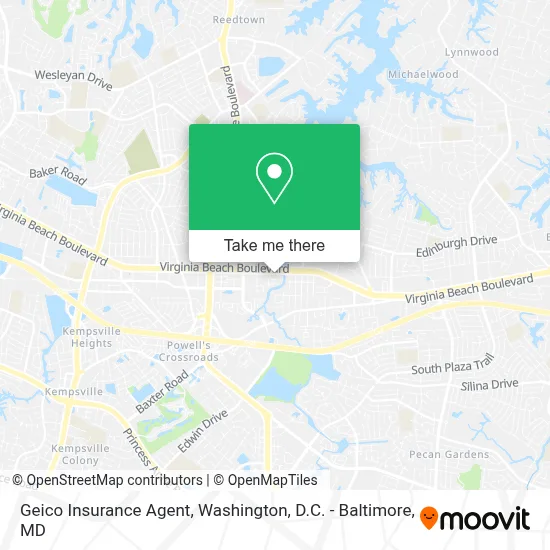 Geico Insurance Agent map